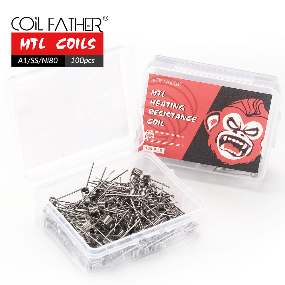 Coil Father MTL Coils (100pcs) Ni80 A1 SS316L 22-28ga